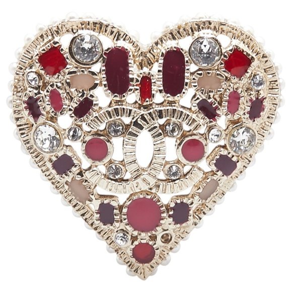 CHANEL Black Pearl Logo Brooch - Picture 1 of 4